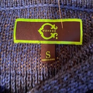 C Wonder splay cotton hooded knit sweater